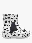 Crocs Kids' Classic Dalmatian Wellington Boots, White/Black