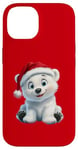 Coque pour iPhone 14 Holiday Polar Bear