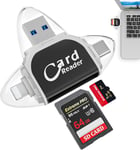 Lecteur De Carte Sd Tf Universel Multi-Ports 4 En 1, Lecteur De Carte Mémoire Externe Usb 3.0, Lecteur De Carte Sd/Micro Sd Pour Téléphone Android, Lecteur De Carte Mémoire Micro Sd Pour