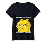 Womens That Feeling When Knee Surgery Is Tomorrow Meme Funny Women V-Neck T-Shirt