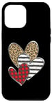 iPhone 12 Pro Max Happy Valentines Day Love Cute Heart Cheetah Plaid Pattern Case