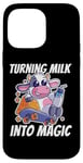 Coque pour iPhone 14 Pro Max Transformer le lait en machine à fromage magique avec humour d'élevage de vache laitière