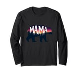 MAMA BEAR Women Scenic Christmas Pajama Family Mom Gift Long Sleeve T-Shirt