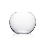 WGV Vase en verre transparent, diamètre 20,3 cm, hauteur 15,2 cm, largeur ouverte 12,1 cm, vase à bulles transparent, récipient pour plantes, bol à poisson pour fête de mariage, décoration de bureau à