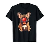 Red Dog Nose Funny Day 2024 Red Dog Nose French Bulldog T-Shirt