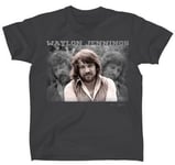 Waylon Jennings Portrait Outlaw Country Rockabilly Music T Shirt ALC-JEN-1000