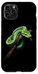 Coque pour iPhone 11 Pro Amoureux Drôles De Python D'arbre Vert, Serpents, Reptiles