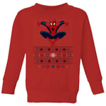 Marvel Avengers Spider-Man Pull de Noël pour enfants - Rouge - 3-4 ans