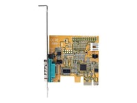 StarTech.com PCI Express Serial Card, PCIe to RS232 (DB9) Serial Interface Card, PC Serial Card with 16C1050 UART, Standard or Low Profile Brackets, COM Retention, For Windows & Linux - PCIe to DB9 Card (11050-PC-SERIAL-CARD) - Adaptateur série - PCIe 2.