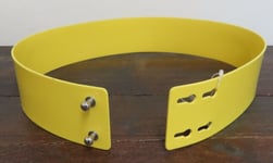 FRENCH CONNECTION FCUK RETRO STYLE YELLOW CELLULOSE ACETATE BELT LARGE