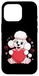 iPhone 16 Pro Cute Poodle Love Heart Valentines Day Poodle Lover Case