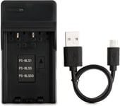 BLS-1 USB Chargeur pour Olympus E-400, E-420, E-450, E-600, E-620, E-M10, E-P1, E-P2, E-P3, E-PL1, E-PL2, E-PL3, E-PL5, E-PL6, E-PL7, E-PM1, E-PM2, Stylus 1, 1s Caméra et Plus