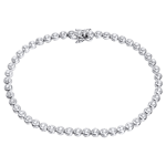 Mogul 9ct White Gold Diamond Tennis Bracelet, 0.50ct