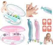 Electric Baby Nail File Kit Clippers Trimmer Toddler Toes Trim Nails Polish Care