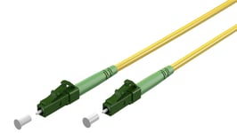 Goobay Fiberoptisk kabel (FTTH), Singlemode (OS2) Yellow, gul (Simplex), 1 m plugg LC-APC (8°) > plugg LC-APC (8°), halogenfri kabelhölje (LSZH)