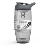 Promixx Pursuit Protein Shaker Bottle - Premium Shaker for Protein Shakes - Lifetime Durability, Leakproof, Odourless - 700ml / 24oz (Graphite Gray)