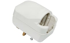 European EU Schuko to UK 3 Pin Converter Plug 13A White (Grounded)