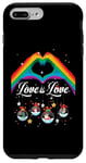 Coque pour iPhone 7 Plus/8 Plus Rainbow Heart Love 's Love LGBT Gay Lesbian Pride Noël