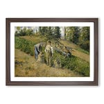 Big Box Art The Harvest by Camille Pissarro Framed Wall Art Picture Print Ready to Hang, Walnut A2 (62 x 45 cm)