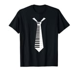 Funny Piano Neck Tie Humorous Keyboard Music Player T-Shirt