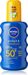 NIVEA SUN Protect & Moisture Sun Spray SPF 50+ (200Ml), Moisturising Suncream Sp