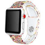 Apple Watch 45mm Series 8 Armband i silikon, paisley