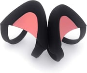 Kitty Ears Décoratif Pour Casque,Oreilles En Silicone Décoration De Chat Mignon,Compatible Avec Gaming Headsets Sony/Hyperx,Installation Avec Sangles De Fixation Réglables,Noir