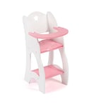 Bayer Chic 2000-520-88 – Chaise Haute pour poupées de bébé jusqu'à env. 46 cm, Meubles pour poupées, étoiles Roses