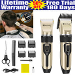 Professional Mens Hair Clippers Trimmers Machine Cordless Beard Electric Shaver