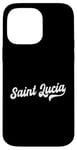 iPhone 14 Pro Max Saint Lucia Typeset Love St. Lucia St. Lucian Pride Case