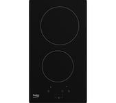 BEKO HDMC32410BT 30 cm Electric Ceramic Domino Hob - Black, Black