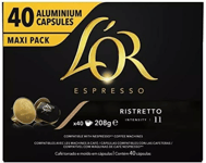 LOR Espresso Ristretto Coffee Pods Intensity 11 Pack of 10 Total 200