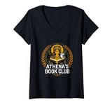 Womens Athena's Book Club – Wisdom, Mythology, and the Love of Read V-Neck T-Shirt