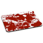 BLOOD SPLATTER RED PC COMPUTER MOUSE MAT PAD - Funny Zombie Spatter Crime Scene