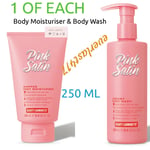 Pink Satin Whipped Body Moisturiser & creamy Body wash 250ml, Vegan, OF EACH