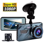 Car Dash Cam Kit Front And Rear Camera Full HD 1080P DVR Recorder Night Vision.