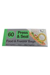 Press & Seal Food & Freezer Bags (Pack of 60)