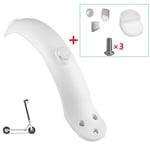 Bakskjerm, gummistopper og skruer for Xiaomi MiJia M365/Essential/1S Scooter/Pro 2/Xiaomi Mi Electric Scooter 3 - Hvit