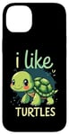 iPhone 14 Plus I Like TURTLES Cartoon Turtle Case