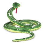 Melissa & Doug Serpent grand en peluche, Animaux de peluche, Cadeau pour garçons et filles de tous les âges, Décor de chambre d'enfant ou garderie, Jouet de qualité supérieure