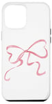 iPhone 12 Pro Max Coquette Pink Ribbon Bow Cute Heart Shape Soft Girl Case