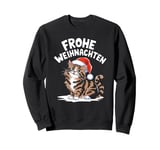 Merry Christmas British Long Hair Cat Frohe Weihnachten Sweatshirt