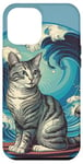 iPhone 13 Pro Max Blue Cats Wave For Kamala Funny Cat Lady Case