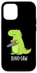 Coque pour iPhone 12/12 Pro Dino-saw Jeu de mots drôle dinosaure