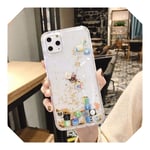 Anti-Knock Dynamic Quicksand Case For iPhone 11 Pro X XR XS MAX App Icon Glitter Silicone Hard Cover For iPhone 7 8 6s Plus Case-Gold-For iPhone 5 se 5G
