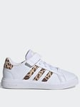 adidas Sportswear Girls Kids Grand Court 2.0 Trainers - White, White, Size 10 Younger