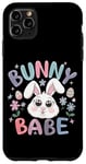 Coque pour iPhone 11 Pro Max Bunny Babe Fleurs de lapin de Pâques