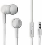 Ecouteurs Filaire Jack Intra-Auriculaires avec Micro (Oreillettes filaires Intra, Prise Jack 3.5 mm, Micro et Fonction Télécommande, Compatible Samsung MP3 Tablettes Ordinateurs) Gris