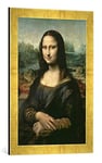Kunst für Alle 'Encadré Image de Leonardo da Vinci Mona Lisa, c.1503–6, d'art dans Le Cadre de Haute qualité Photos Fait Main, 40 x 60 cm, Doré Raya