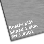 Plåt 3mm 2000x1000 Borstad A2